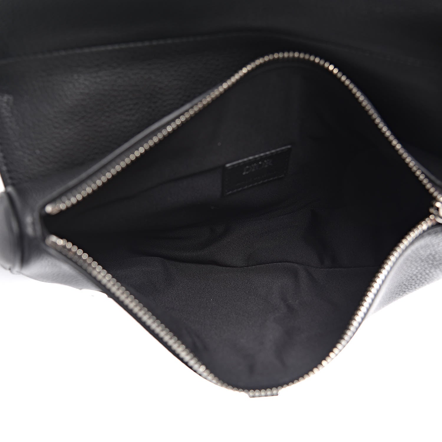 Christian Dior Grained Calfskin Kim Jones Saddle Bag Black 5 of 9