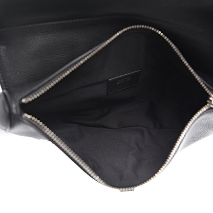 Christian Dior Grained Calfskin Kim Jones Saddle Bag Black 5 of 9
