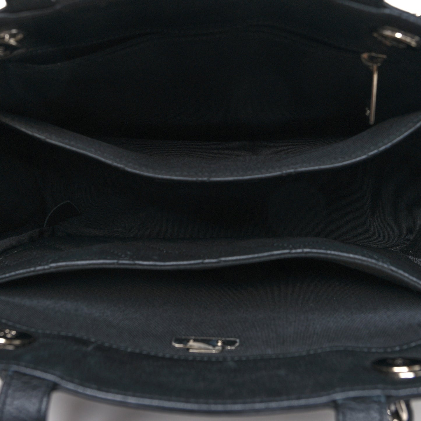 Caviar Quilted Small CC Box Shopping Tote Black