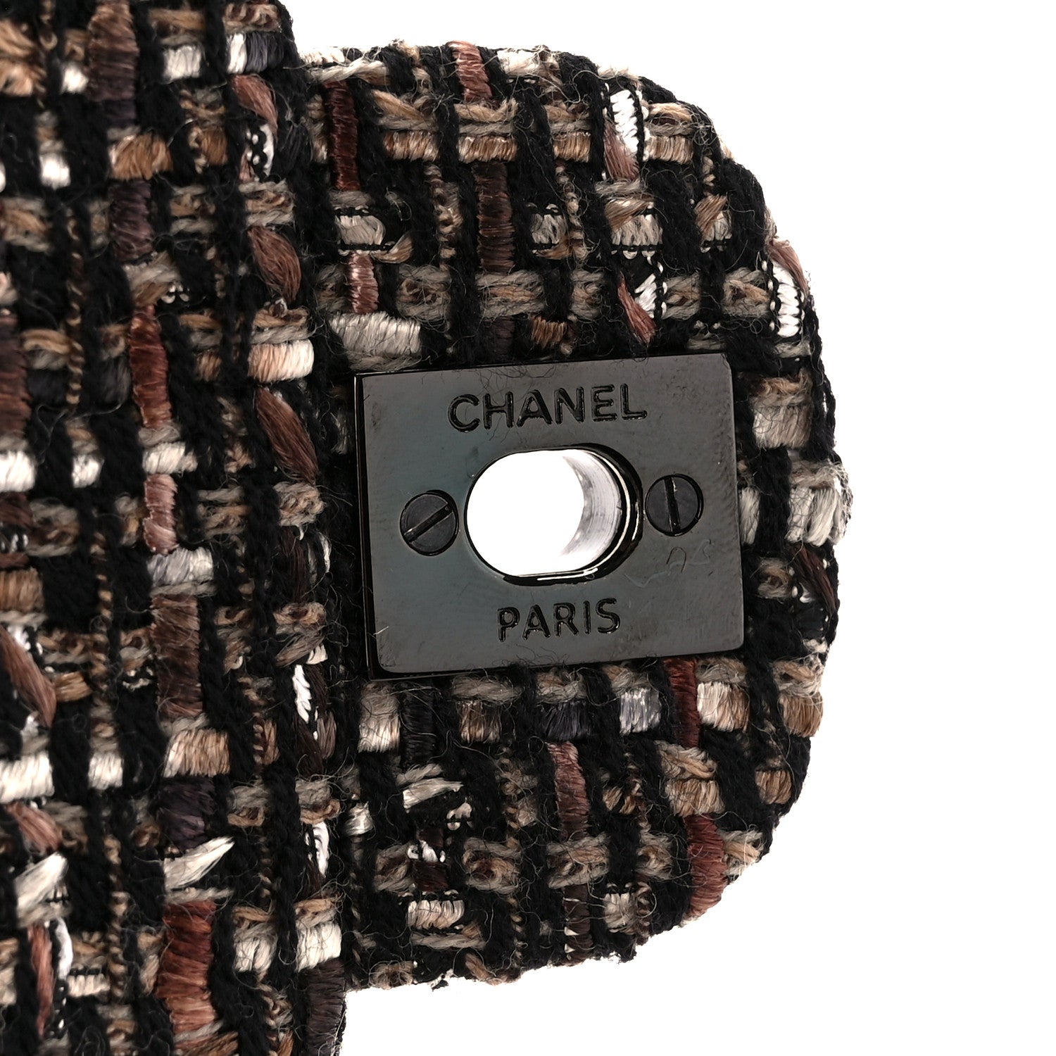 Chanel Tweed Quilted Medium Double Flap Brown 7 of 11