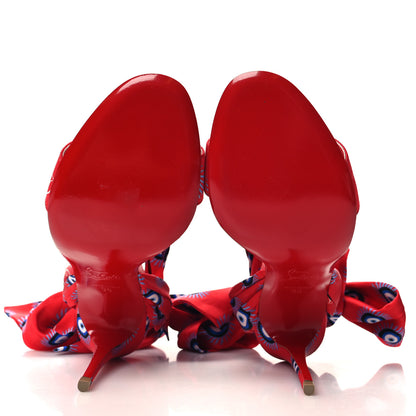 Christian Louboutin Crepe Satin Greekaba Du Desert 1000 Sandal 36 Red 5 of 7