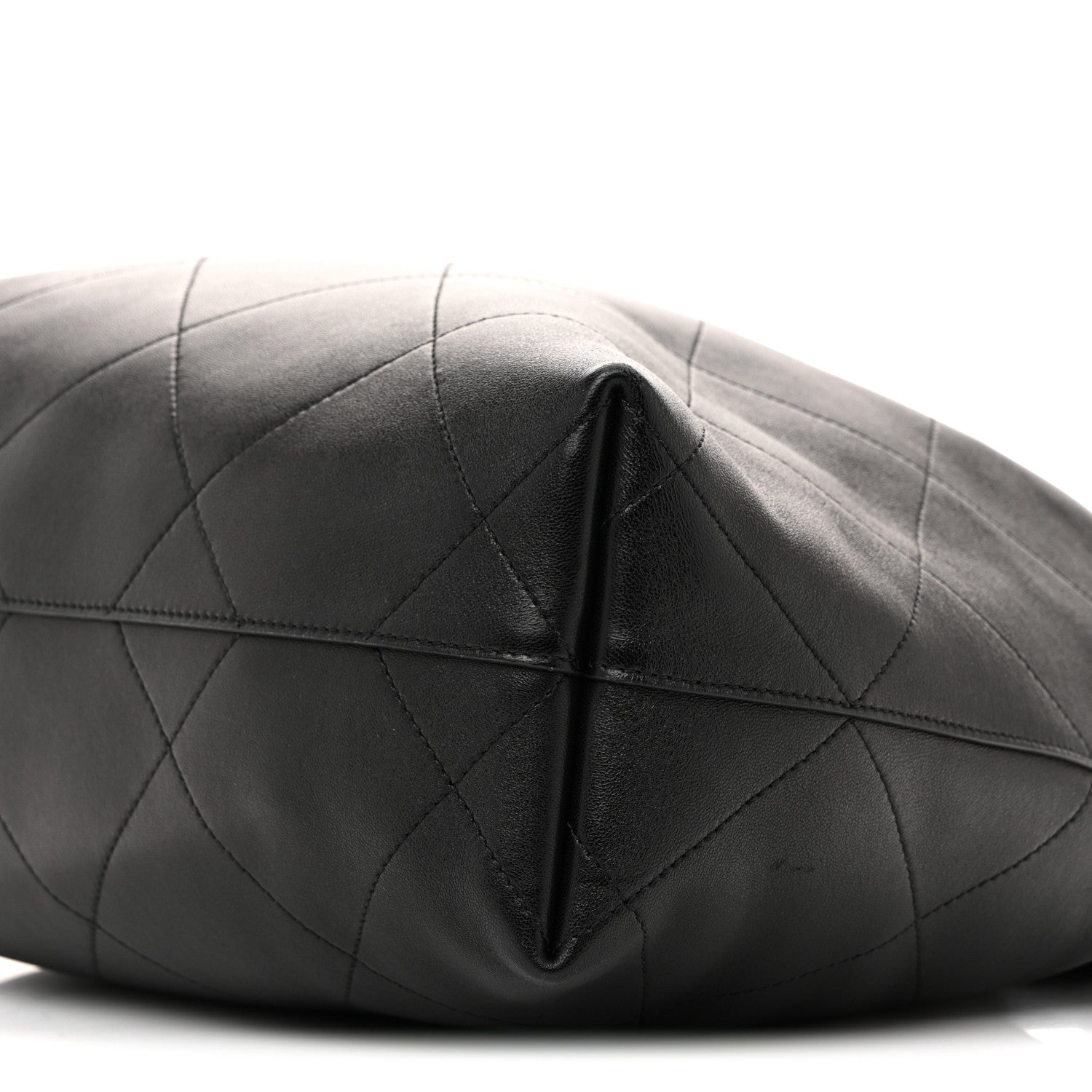 Chanel Shiny Lambskin Quilted Medium Hobo Black 11 of 11