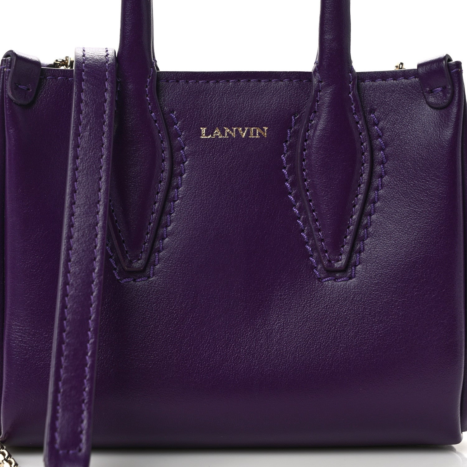 Lanvin Smooth Calfskin Micro Le Journee Dark Purple 7 of 9