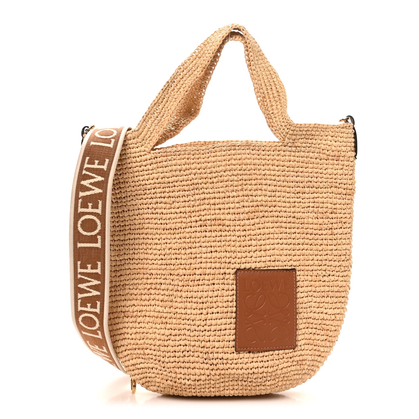 Raffia Mini Slit Tote Bag Natural Tan