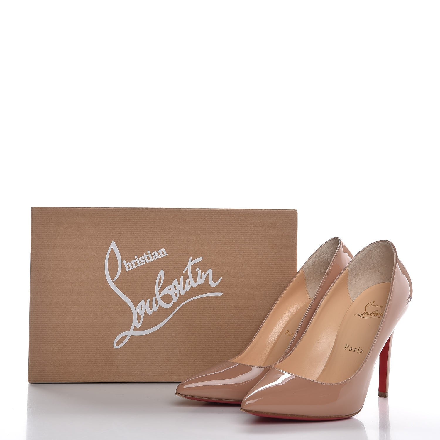Christian Louboutin Patent Pigalle 100 Pumps 38 Nude 10 of 10