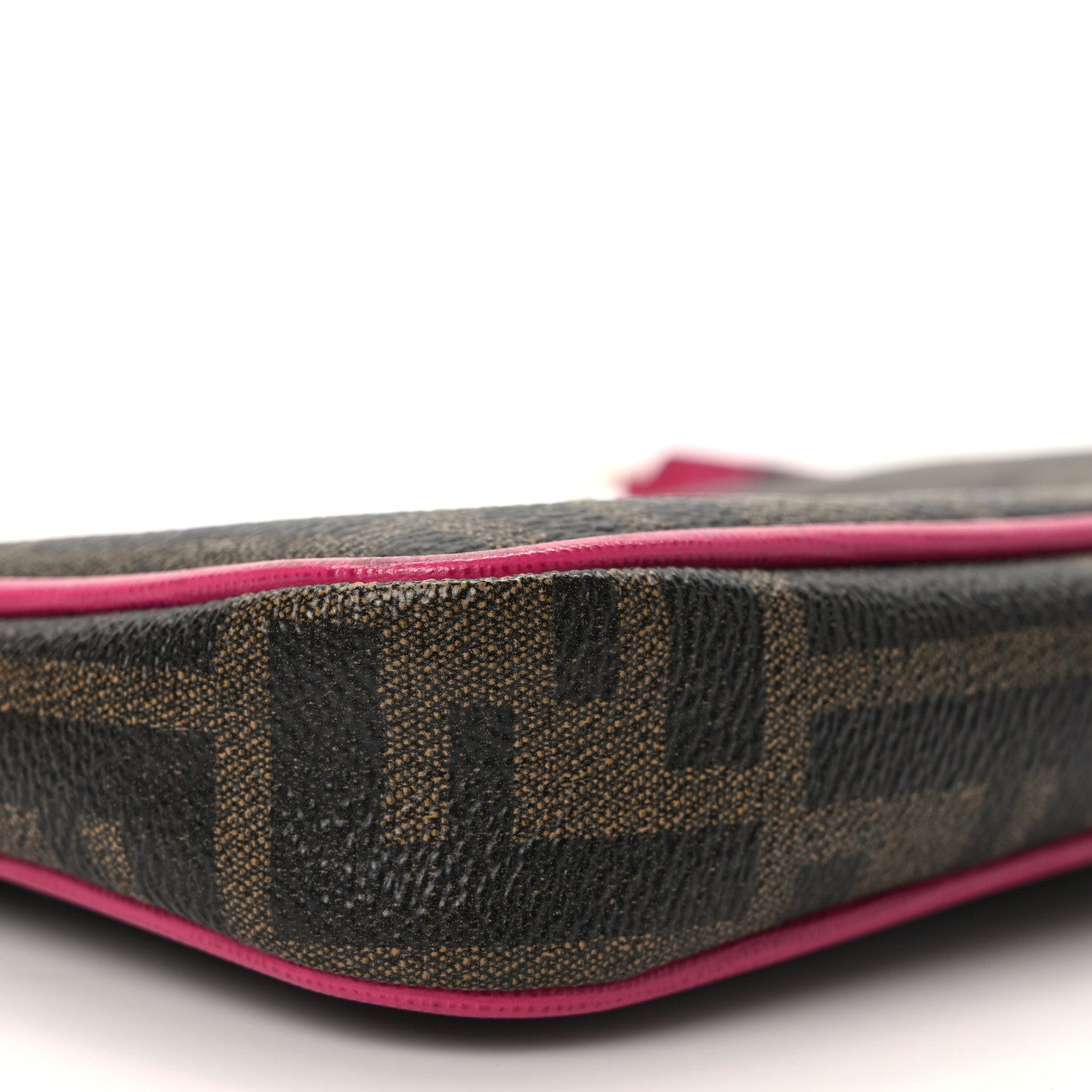 Fendi Zucca Spalmati Vitello Elite Pochette Tobacco Ciclamino 9 of 14