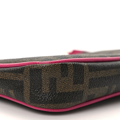 Fendi Zucca Spalmati Vitello Elite Pochette Tobacco Ciclamino 9 of 14
