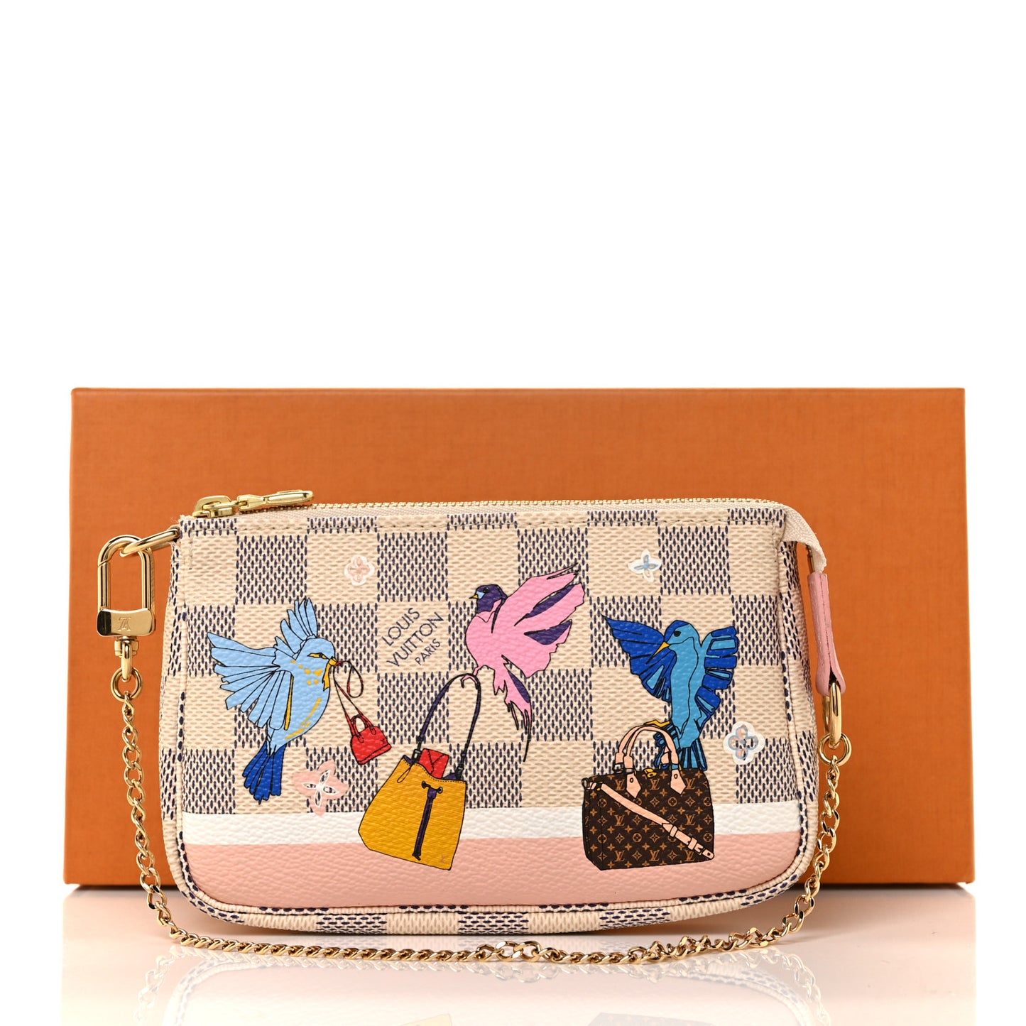 Damier Azur 2018 Christmas Animation Mini Pochette Accessories