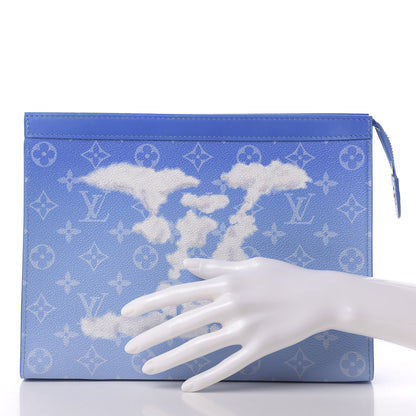 Louis Vuitton Monogram Clouds Pochette Voyage MM A4 Blue 2 of 10