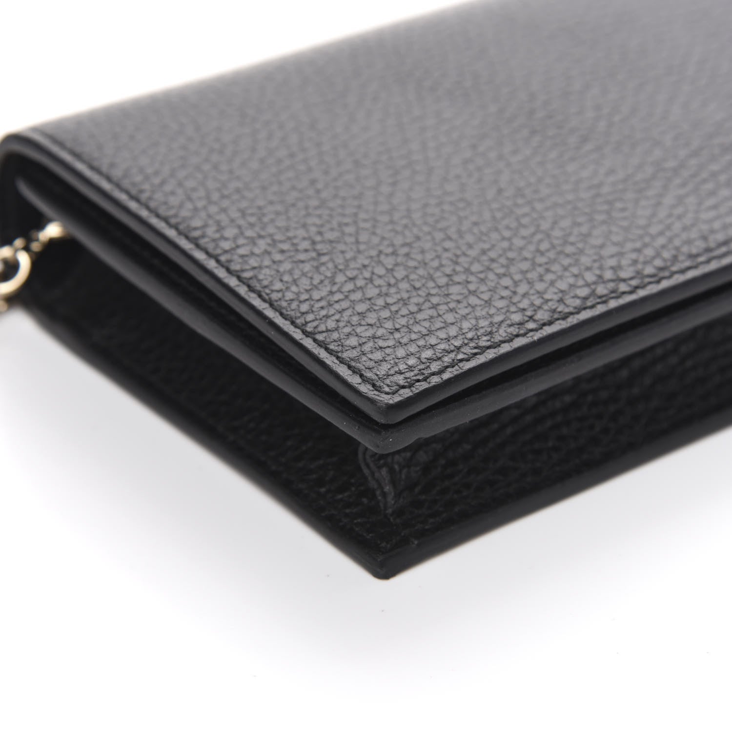 Gucci Dollar Calfskin Medium Betty Chain Wallet Black 7 of 9