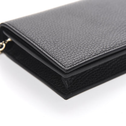 Gucci Dollar Calfskin Medium Betty Chain Wallet Black 7 of 9