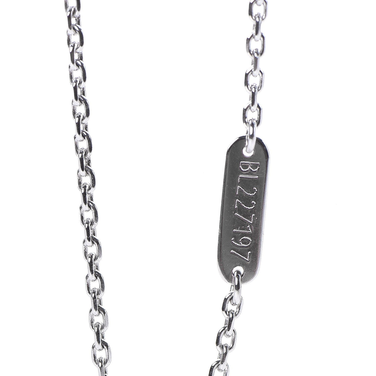 Van Cleef & Arpels 18K White Gold Diamond Large Fleurette Pendant Necklace 15 of 18
