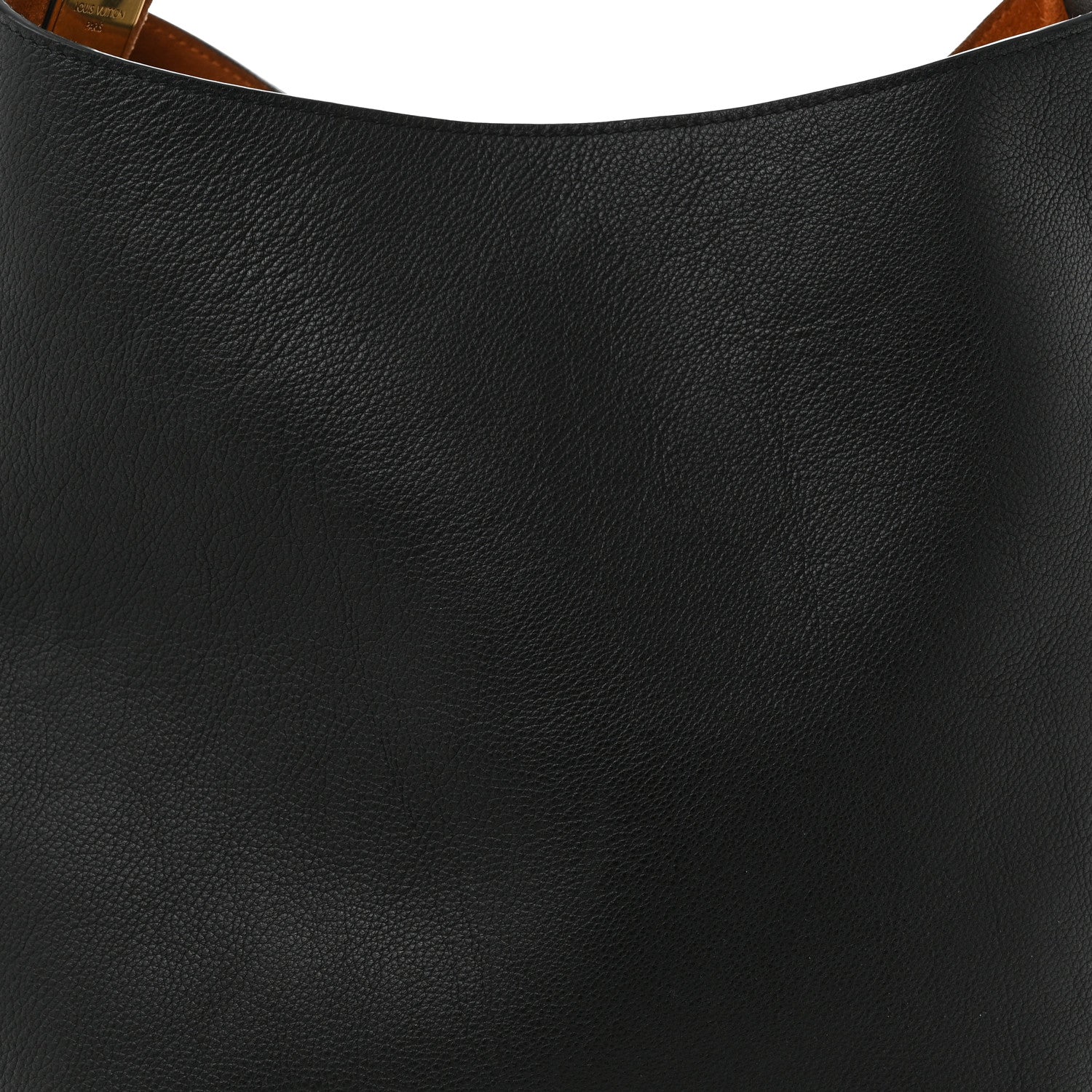 Louis Vuitton Grained Calfskin Low Key Hobo MM Black 4 of 9