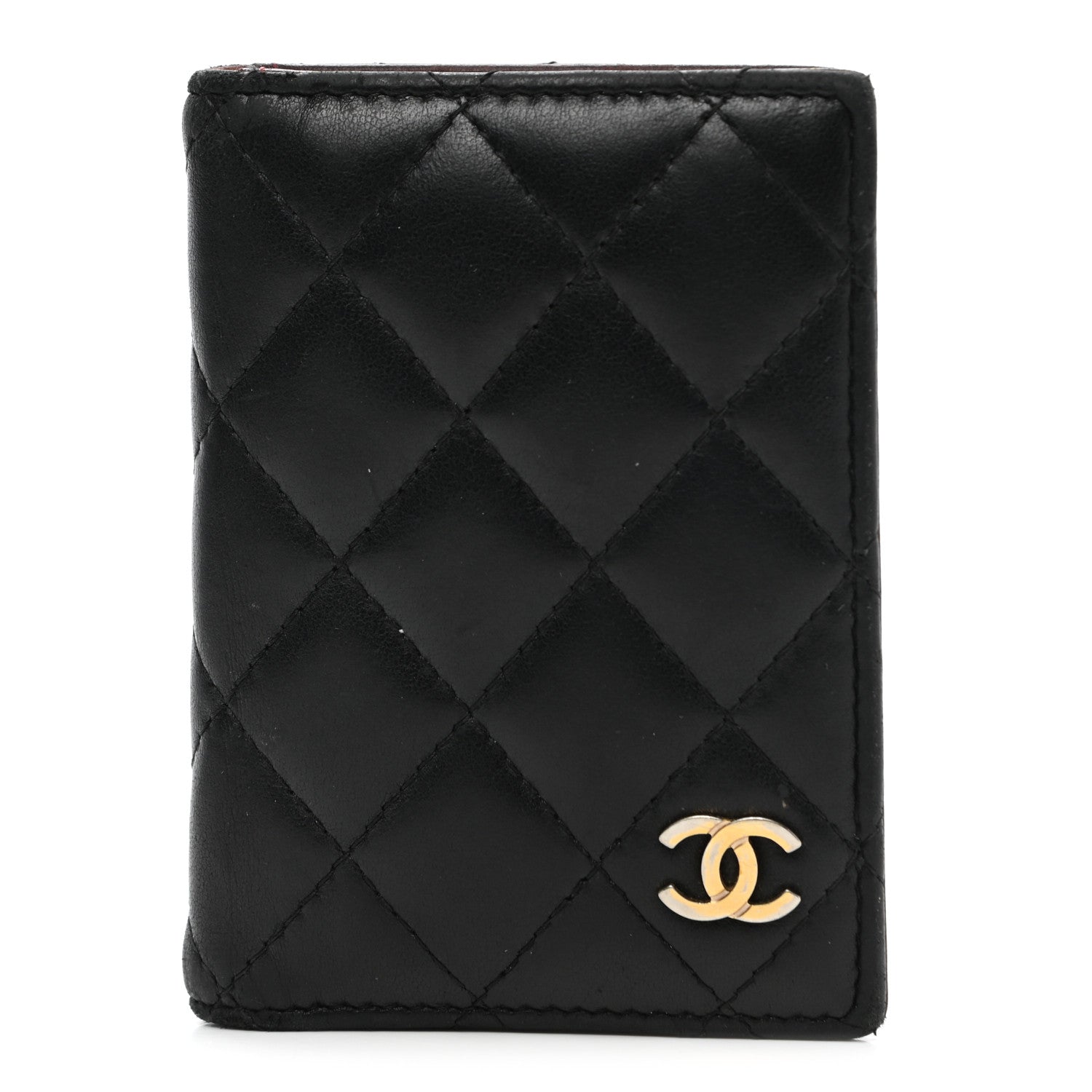Chanel Lambskin Quilted Card Holder Wallet Black 1 of 8