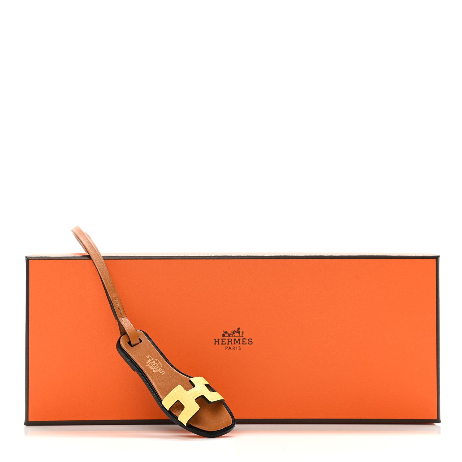 Hermes Epsom Butler Calfskin Hunter Oran Nano Bag Charm Lime 5 of 5