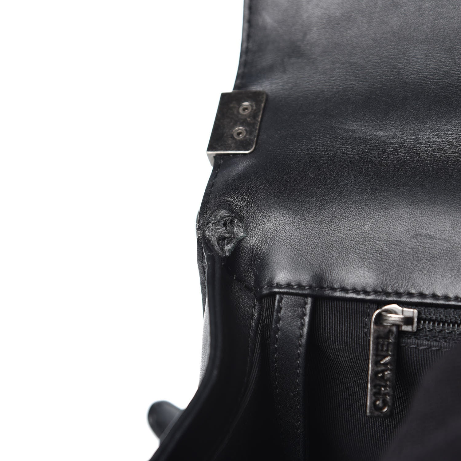 Chanel Patent Quilted Large Boy Flap Black 13 of 14