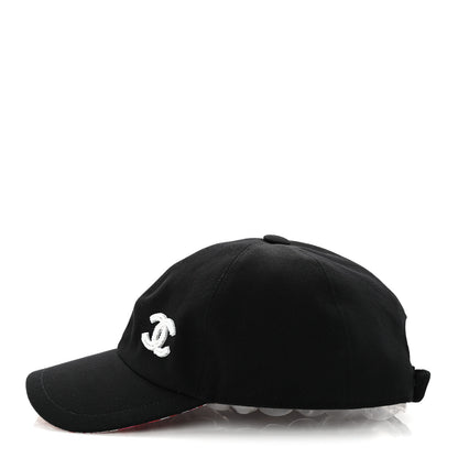 Chanel Cotton Beaded CC Cap Hat Black 4 of 8