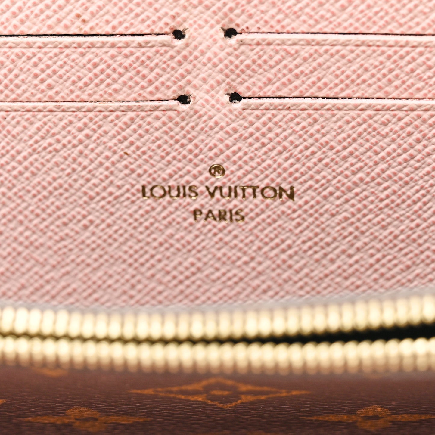 Monogram Clemence Wallet Rose Ballerine