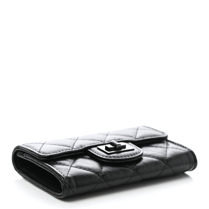 Chanel Aged Calfskin Quilted Reissue Flap Card Holder So Black 4 of 8