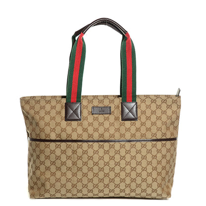 Gucci Monogram Web Large Diaper Tote Brown 1 of 8