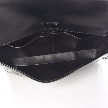 Chanel Patent Perforated Camellia East West Flap Black 5 of 11