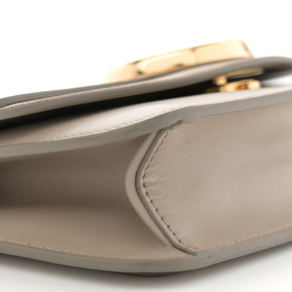 Chloe Calfskin Suede C Clutch With Chain Motty Grey 9 of 10