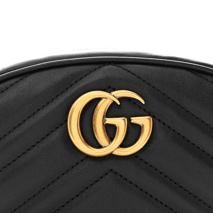 Gucci Calfskin Matelasse GG Marmont Belt Bag 75 30 Black 8 of 11