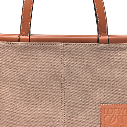 Loewe Canvas Calfskin Cushion Tote Taupe 7 of 10