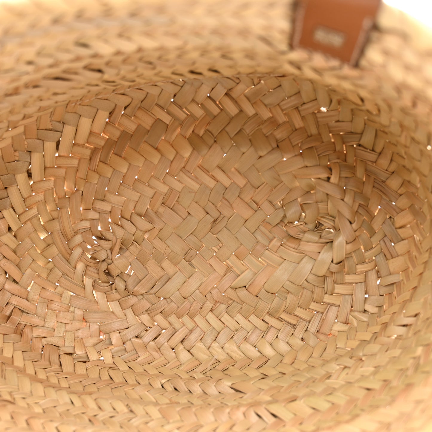 Raffia Small Basket Tote Bag Natural Tan