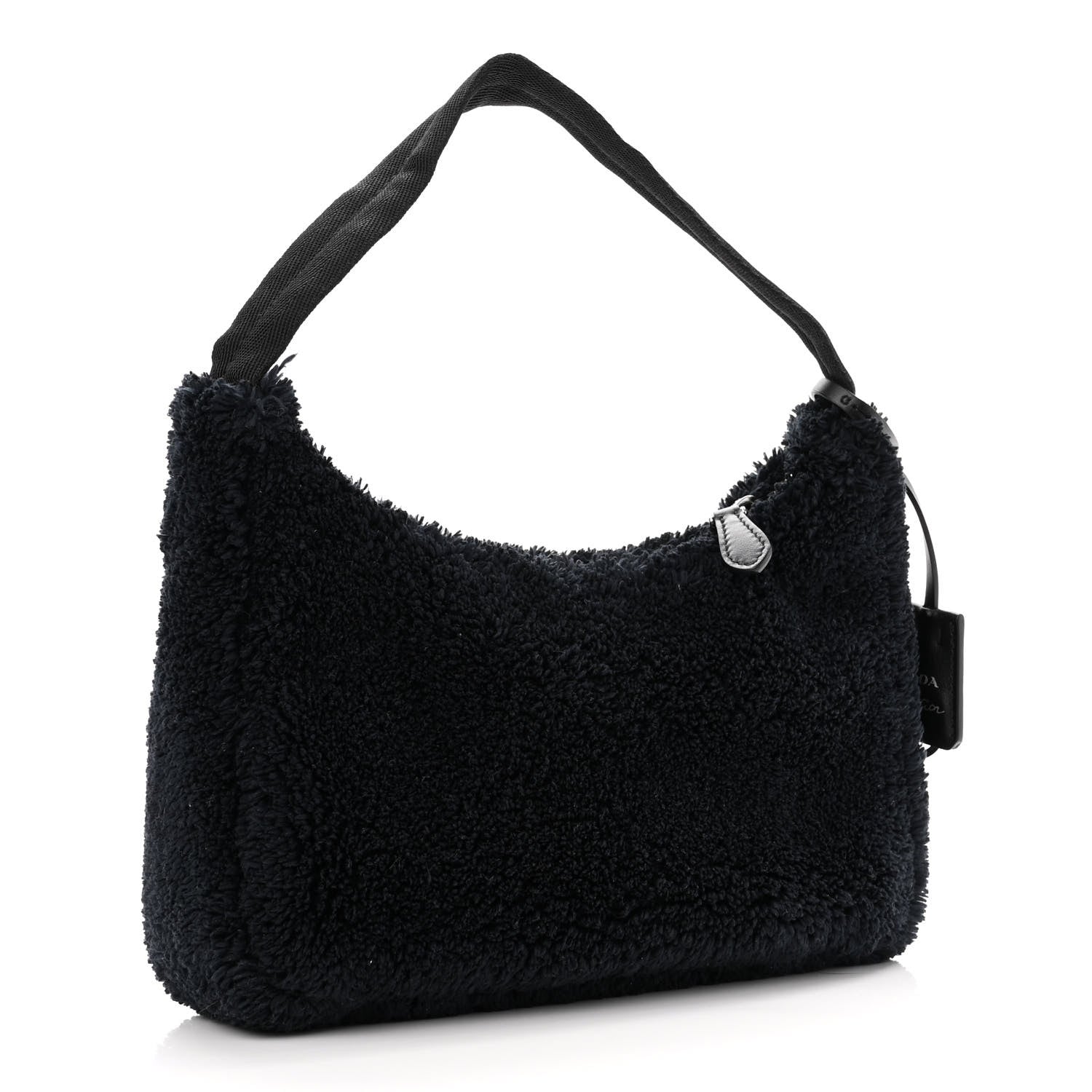 Prada Terry Cloth Mini Re-Edition 2000 Bag Black White 3 of 10