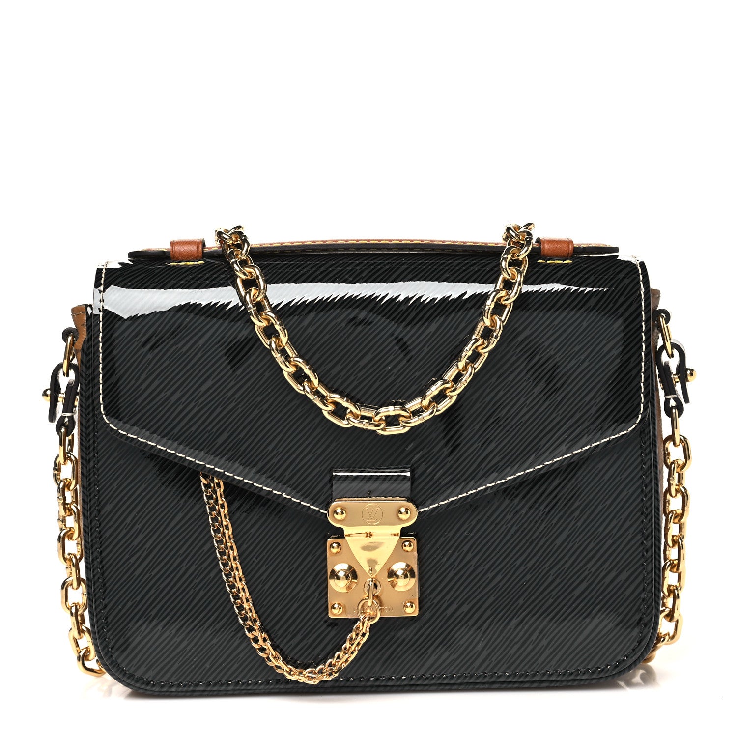 Louis Vuitton Shiny Epi Reverse Monogram Pochette Metis Mini Marine 1 of 9
