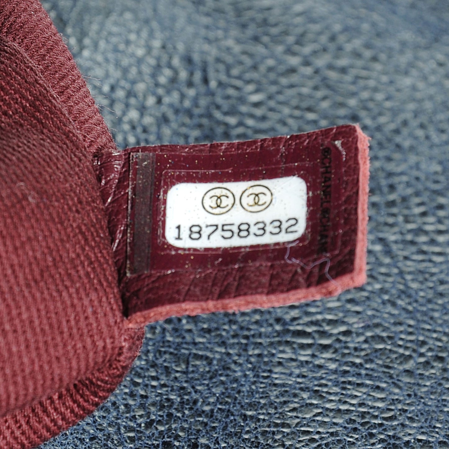 Goatskin Quilted Large Gentle Boy Flap Navy