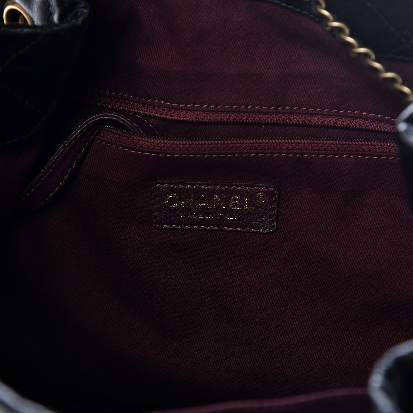 Glazed Calfskin Stingray Drawstring Bucket Black