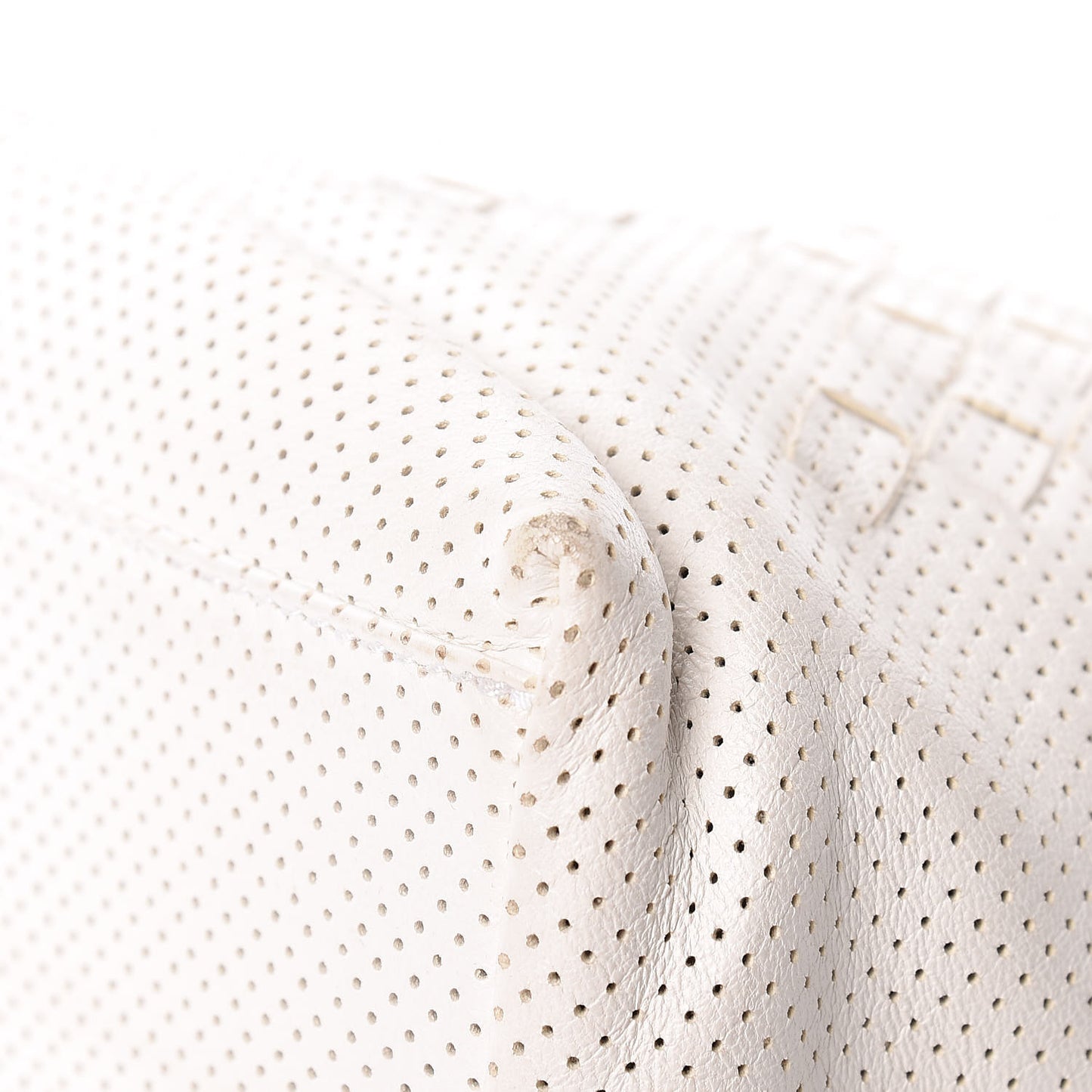 Nappa Intrecciato Perforated Regent Tote White