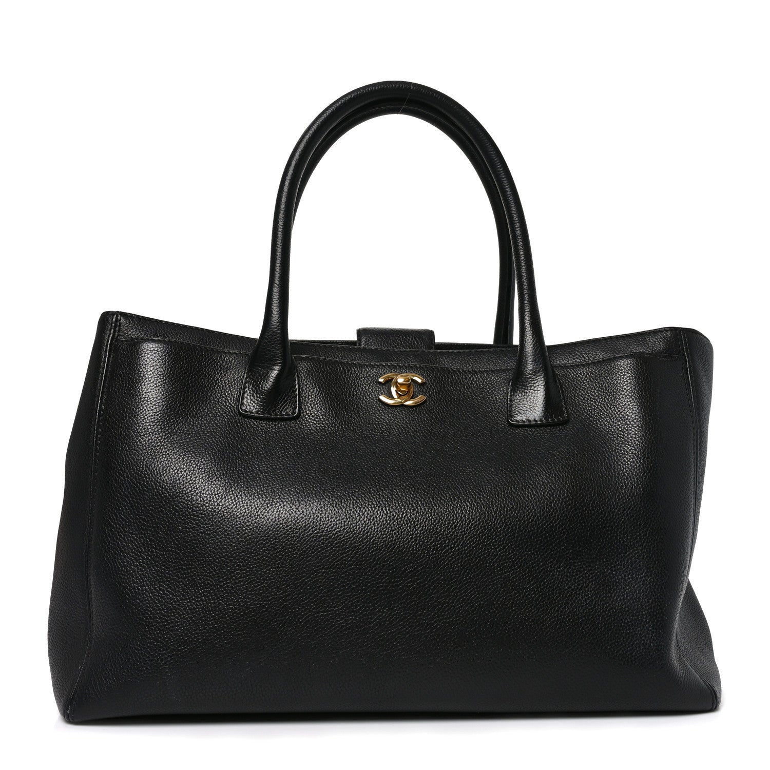 Chanel Calfskin Cerf Executive Shopper Tote Black 1 of 10