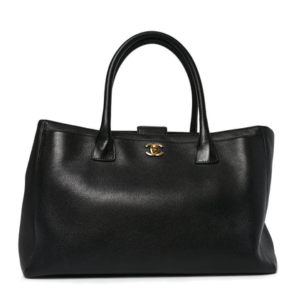 Chanel Calfskin Cerf Executive Shopper Tote Black 1 of 10