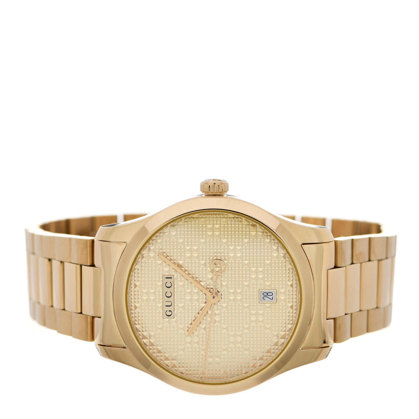 Stainless Steel 38mm G-Timeless Diamante Quartz Watch Gold