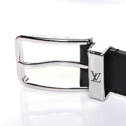 Louis Vuitton Calfskin 35mm Pont Neuf Belt 95 38 Black 6 of 9