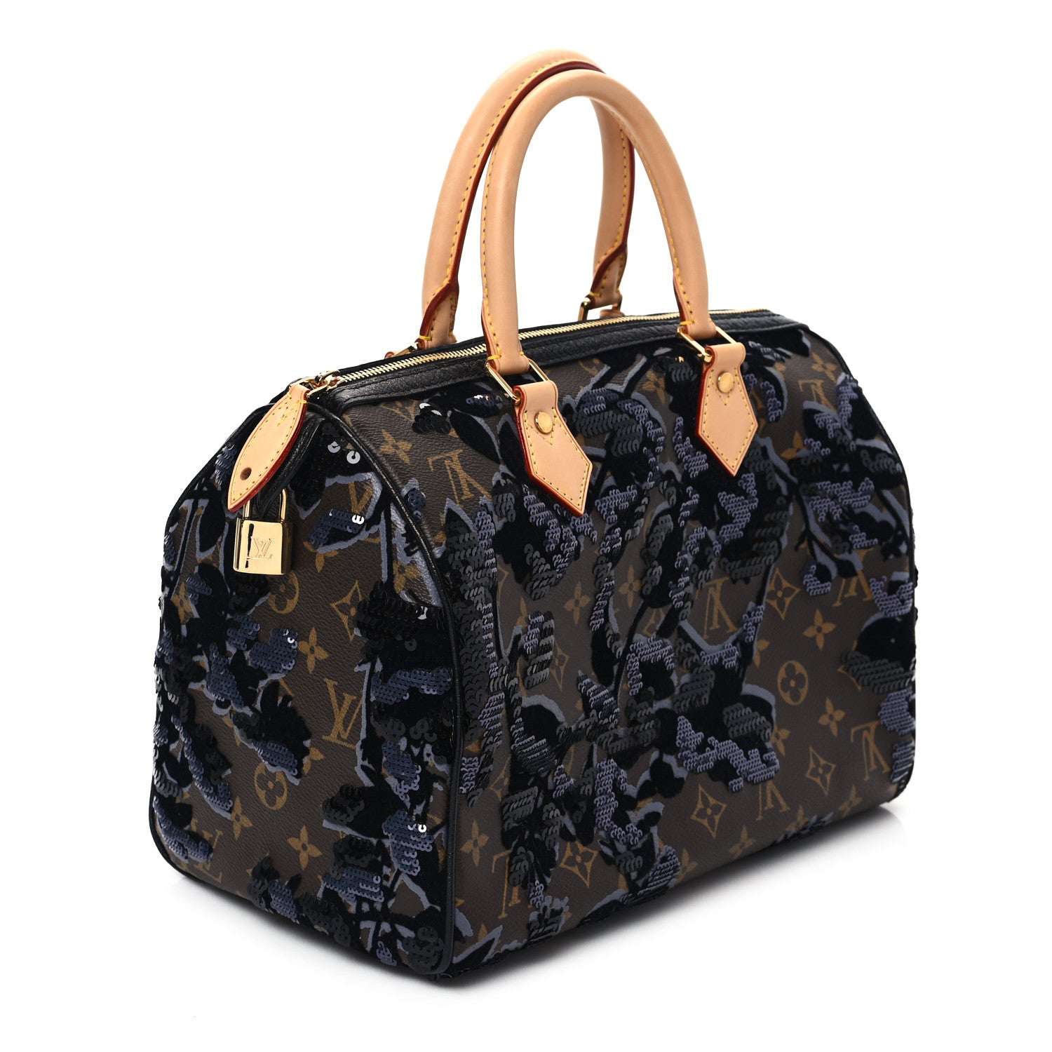 Louis Vuitton Monogram Fleur De Jais Sequins Speedy 30 3 of 10