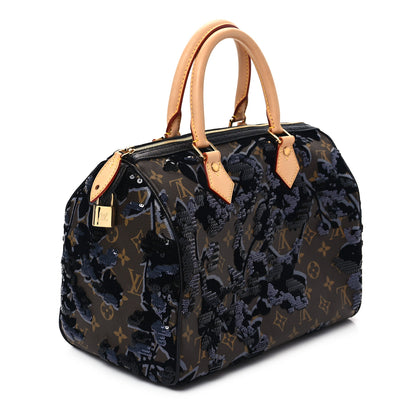 Louis Vuitton Monogram Fleur De Jais Sequins Speedy 30 3 of 10