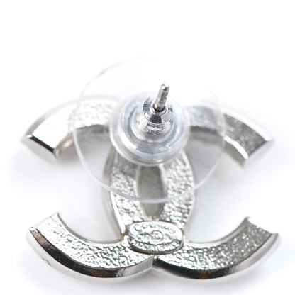 Chanel Pearl Crystal CC Snow Palace Earrings Silver 4 of 5
