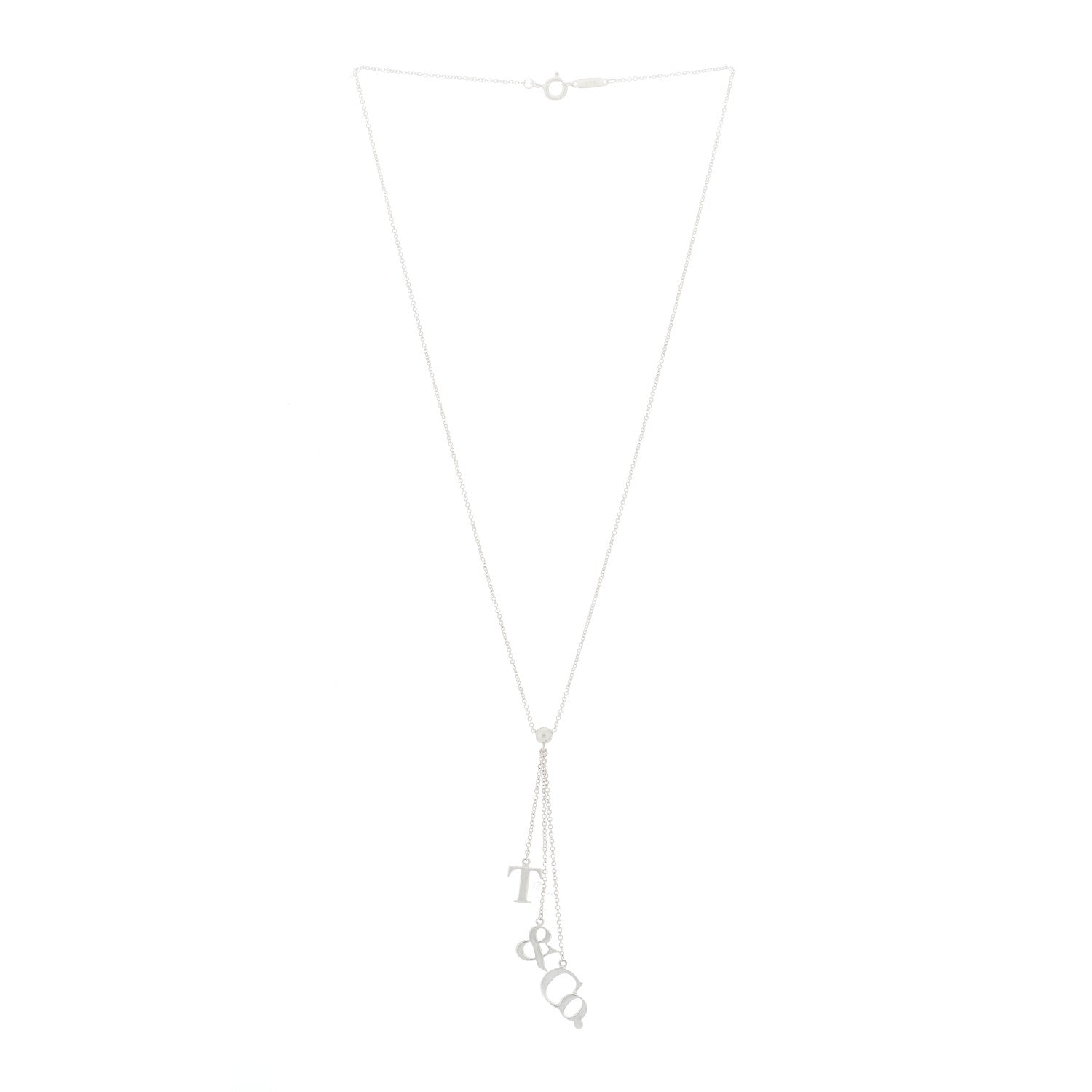 Tiffany Sterling Silver Letters Lariat Necklace 2 of 4