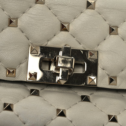 Valentino Garavani Nappa Small Rockstud Spike Shoulder Bag Light Ivory 10 of 15