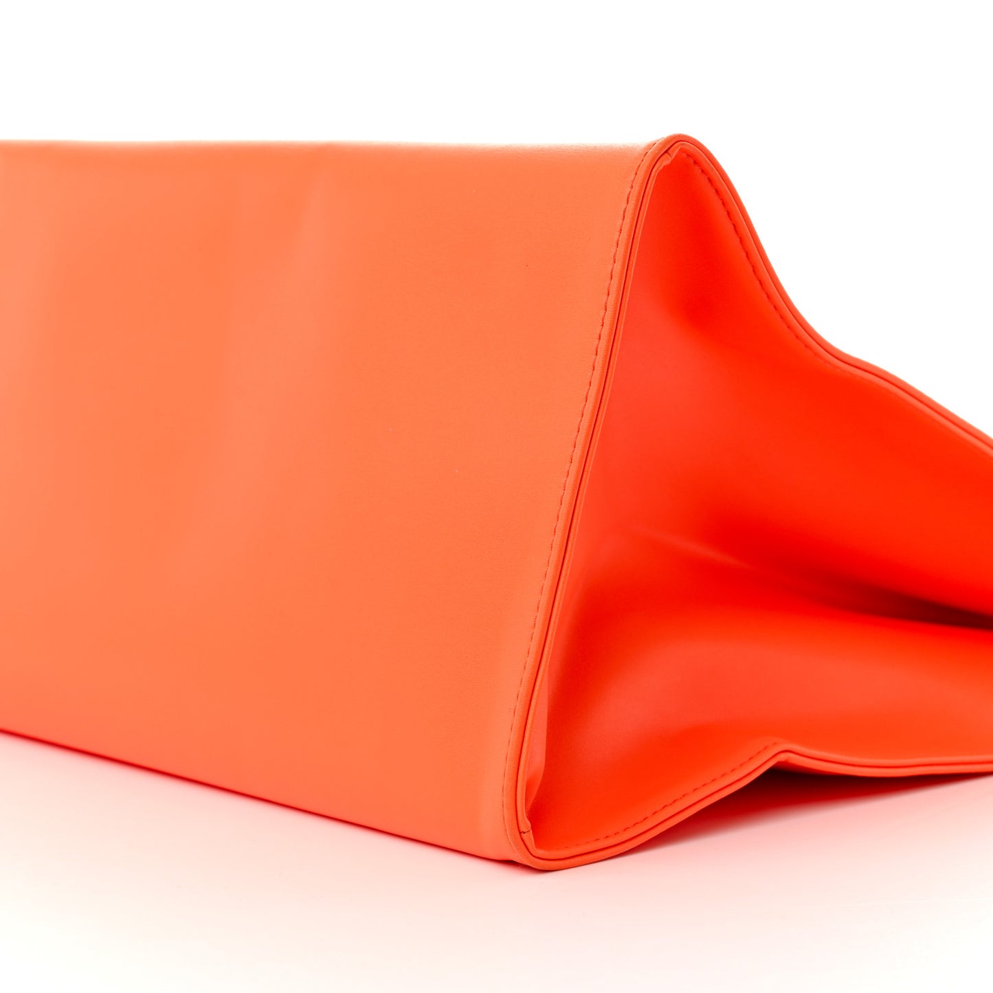 Vegan Leather Large Shopping Bag Orange