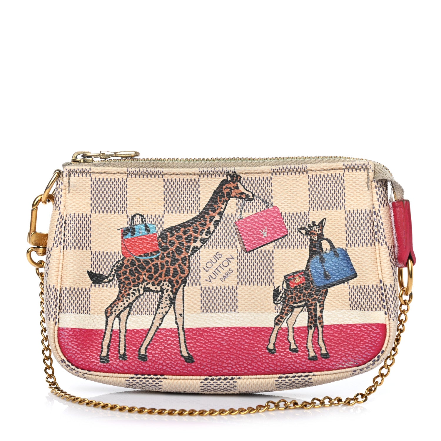 Louis Vuitton Damier Azur 2017 Christmas Animation Mini Pochette Accessories 1 of 4