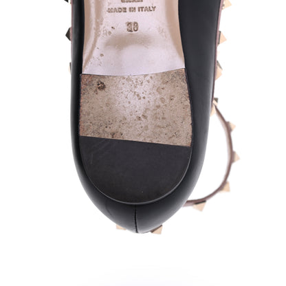 Valentino Garavani Nappa Rockstud Cage Ballerina Flats 38 Black Poudre 16 of 17