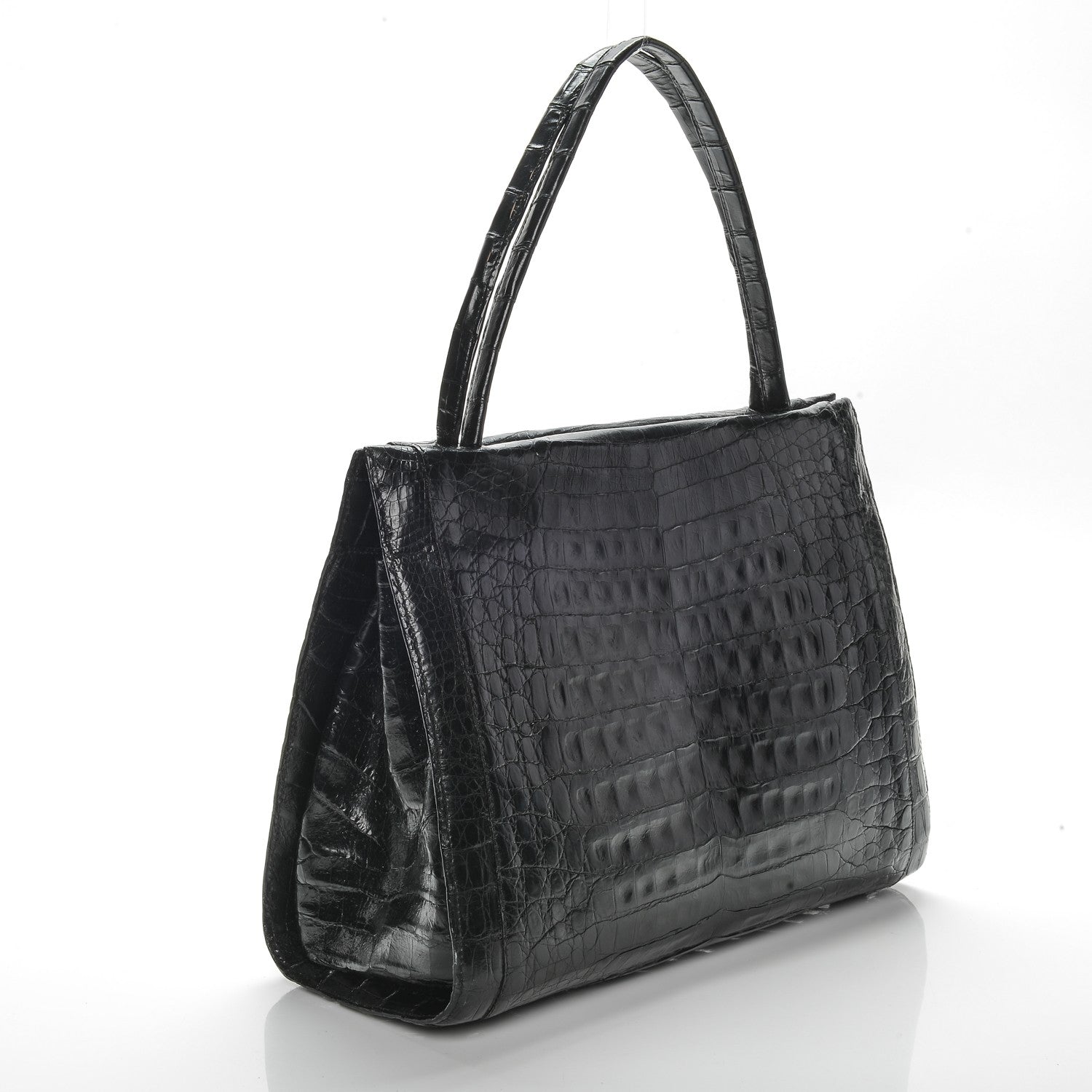 Nancy Gonzalez Crocodile Top Handle Tote Black 3 of 8