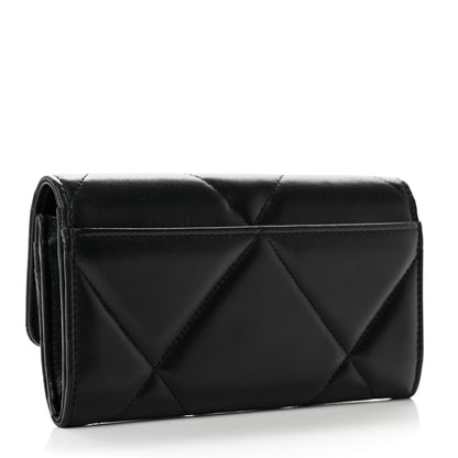 Chanel Lambskin Quilted Chanel 19 Flap Wallet Black 3 of 8
