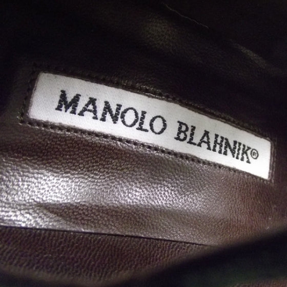 FASHIONPHILE MANOLOBLAHNIKSuedeSatinMaryJanePumps38 5 of 5