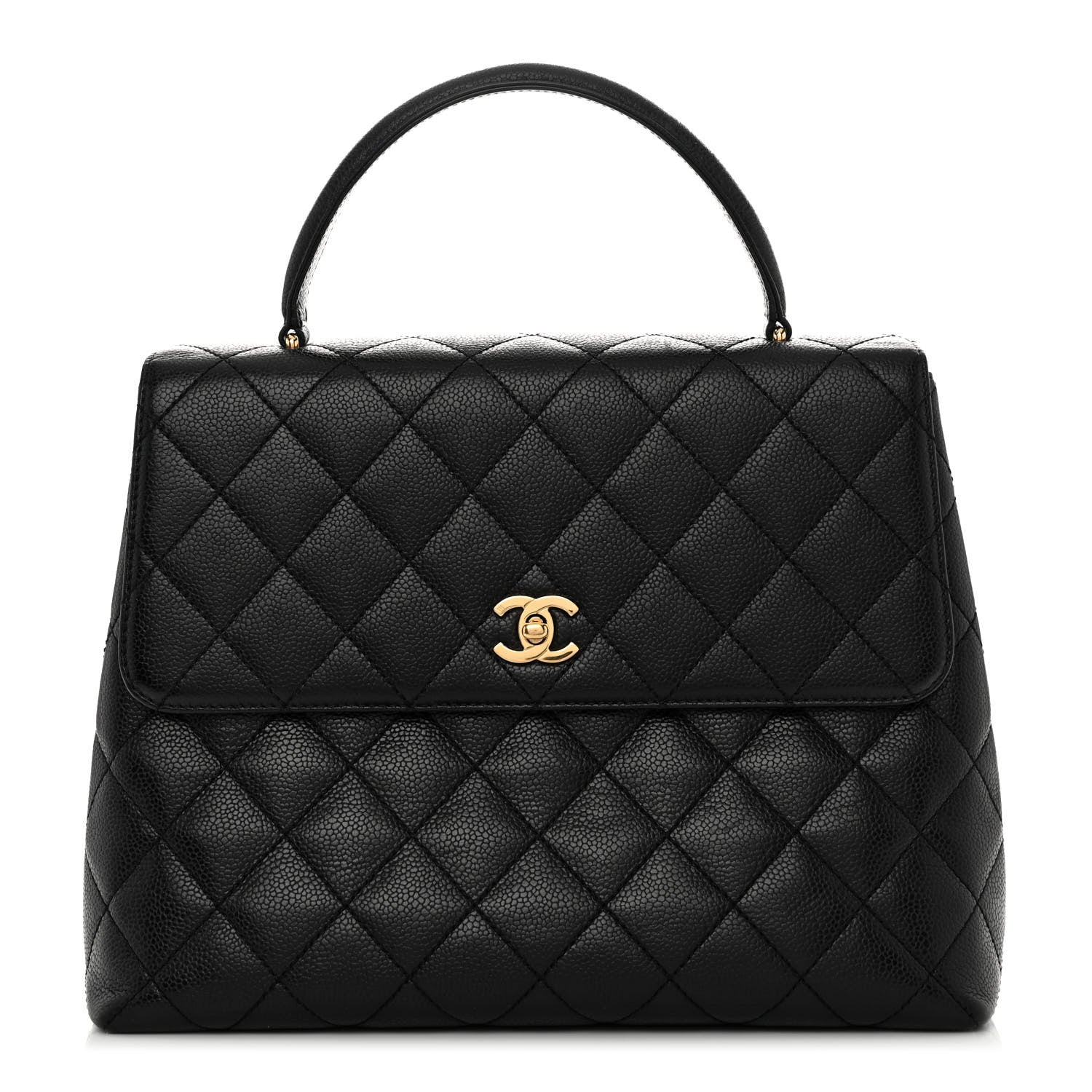 Chanel Caviar Quilted Jumbo Kelly Flap Black 1 of 12